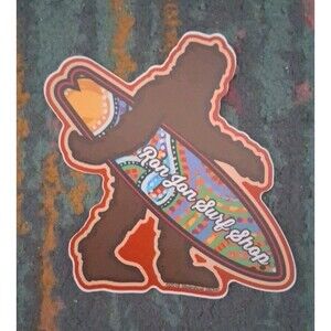 Ron Jon Surf Shop Sasquatch Bigfoot Yeti Surf Surfboard Cocoa Beach, FLA Sticker